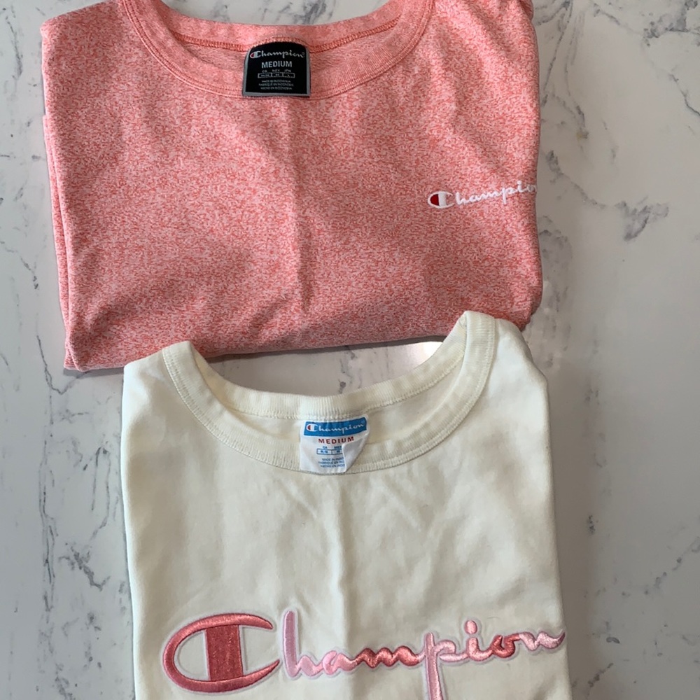 Champion Cropped Tees, embroidered logo Size Med